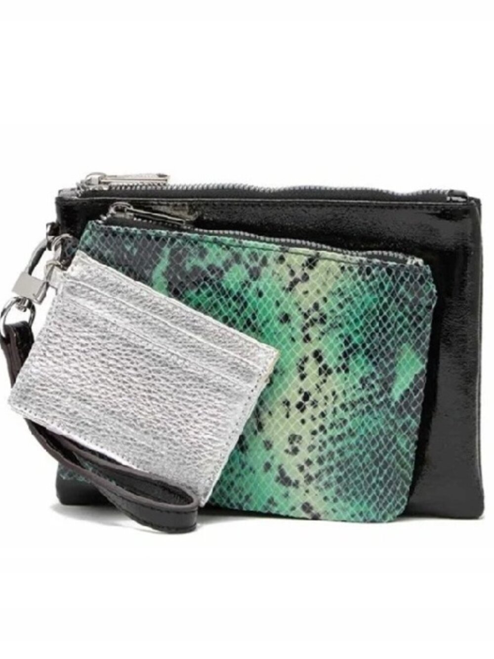 Aimee Kestenberg Havana Leather 3 Pc Wristlet Set